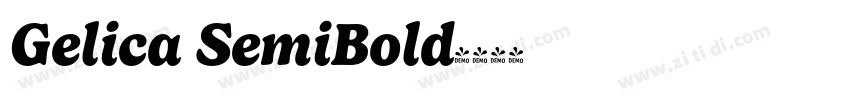 Gelica SemiBold字体转换